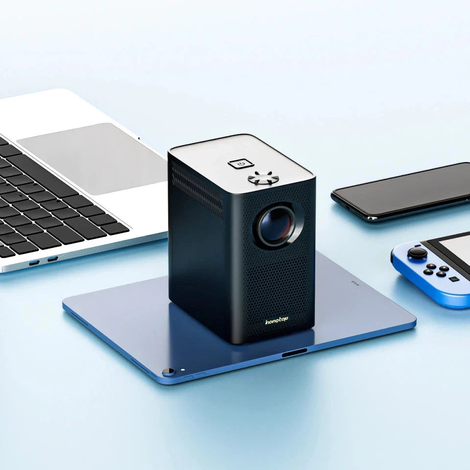 Premium 4K Ultra-HD Mini Cinema Projector with Bluetooth and Wi-Fi for home theatre, office presentations, and gaming