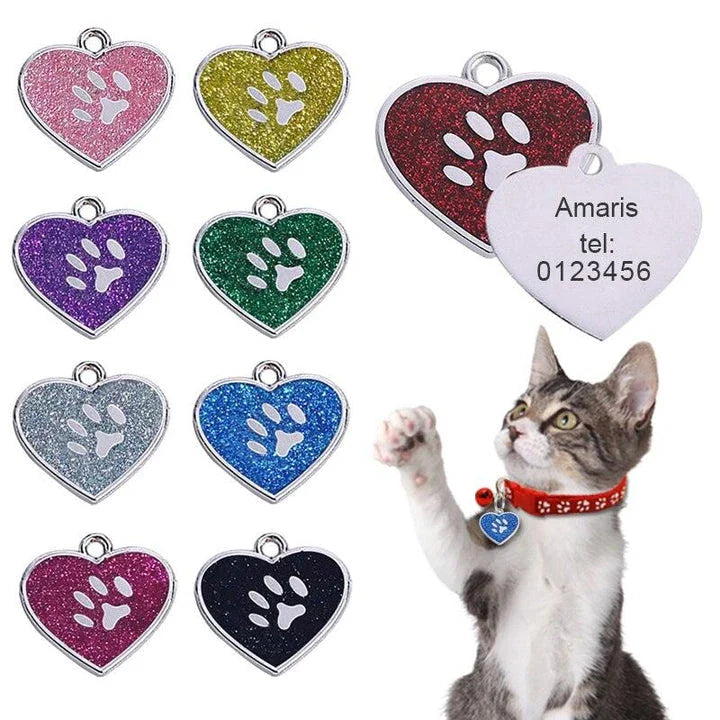 GiftHome UK Elegant Glittering Cat Identification Tag