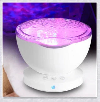 Soothing ocean wave LED projector creates a calming, spa-like atmosphere for relaxation and sleep