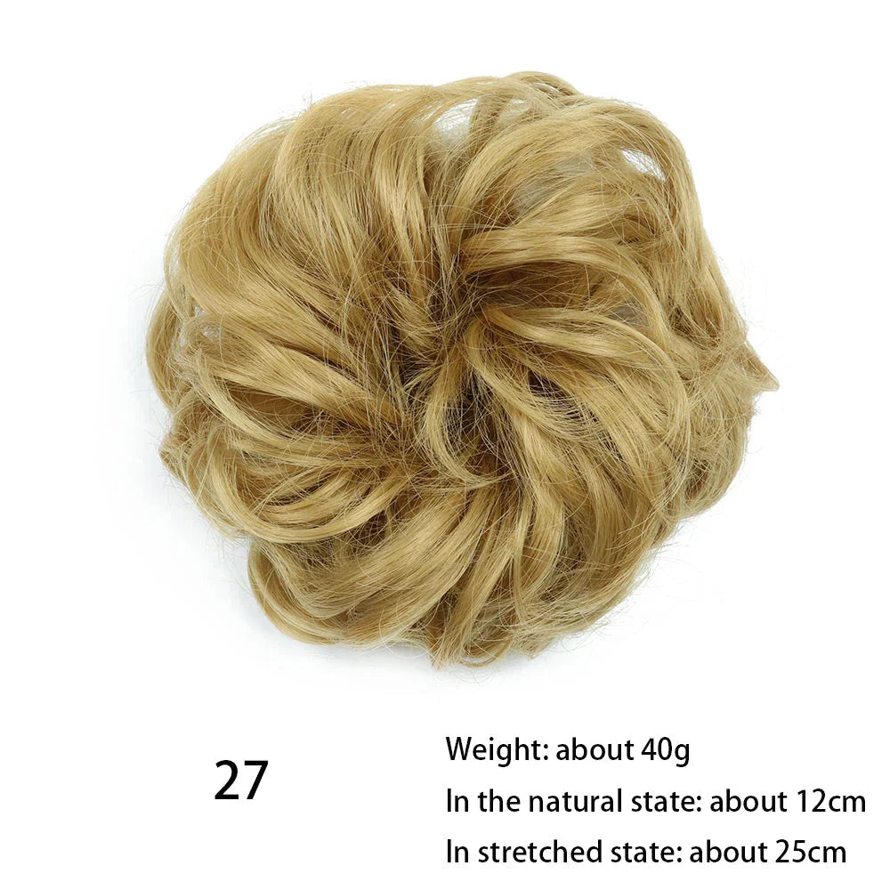 Messy Chignon Donut Hair Bun Pad in Fawn Brown, a versatile hair accessory that provides effortless elegance