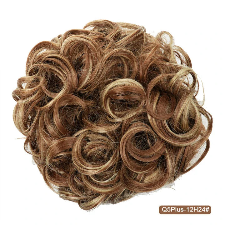 Messy Chignon Donut Hair Bun Pad in Fawn Brown, a versatile hair accessory that provides effortless elegance