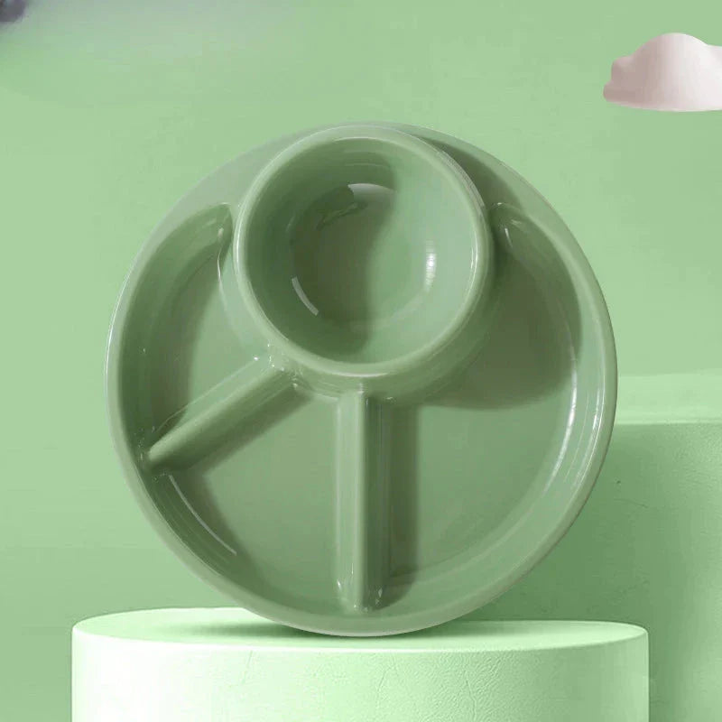 Bariatric portion control plate with divided compartments for balanced meals
