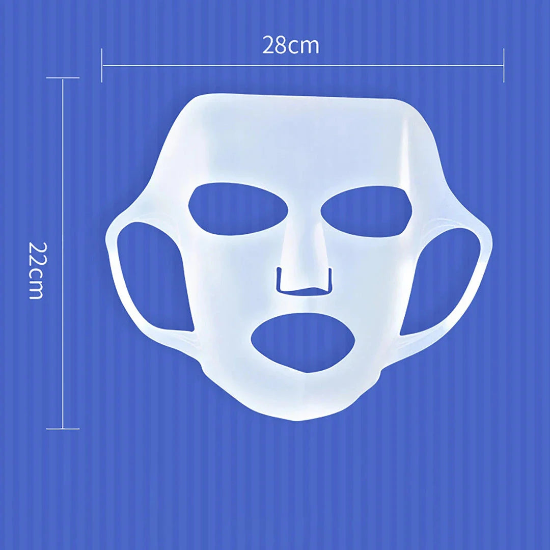 Reusable silicone face mask with anti-wrinkle and moisturising benefits for radiant, youthful skin