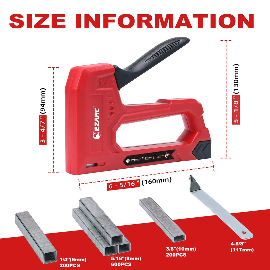 Lightweight, high-quality staple gun kit with ergonomic design for crafting, woodworking, and home improvement projects