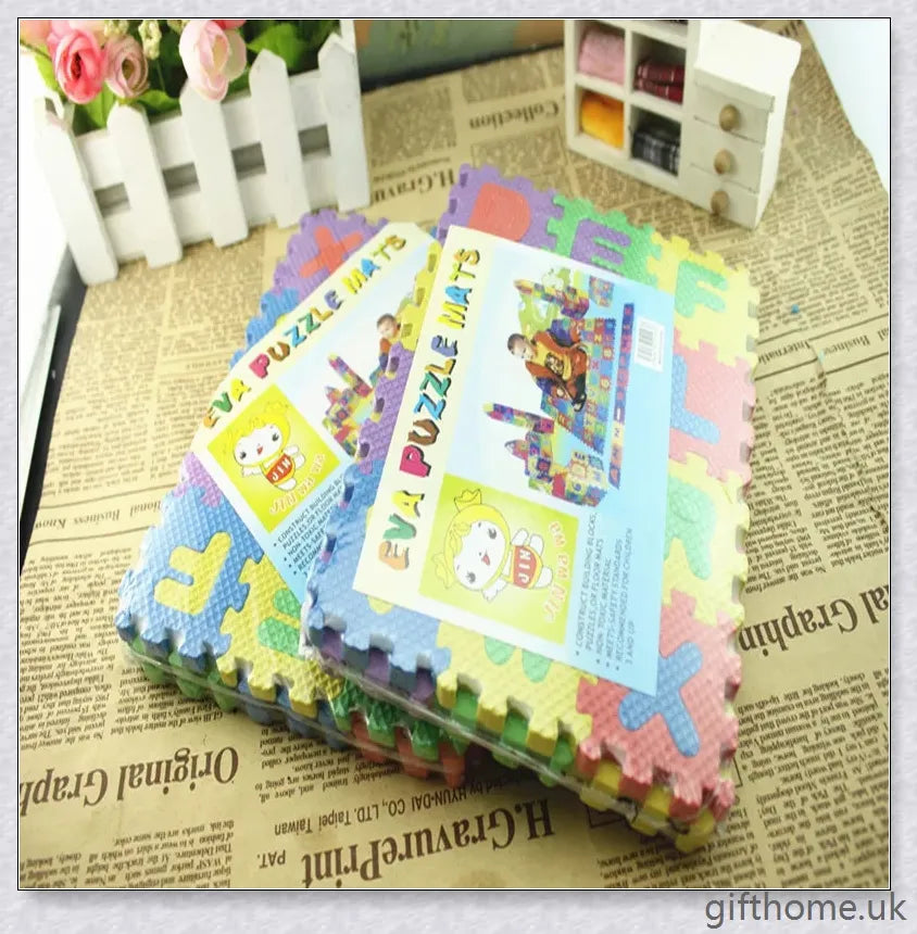 Premium baby crawling mat made of soft, cushioned EVA foam in vibrant colours to stimulate sensory development and encourage exploration.