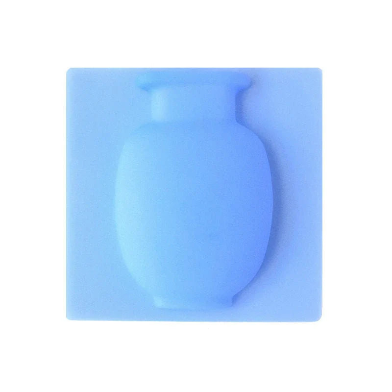 Stylish Silicone Suction Cup Wall Vase for modern home decor, featuring a compact, durable design and easy installation.