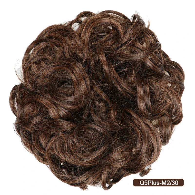 Messy Chignon Donut Hair Bun Pad in Fawn Brown, a versatile hair accessory that provides effortless elegance