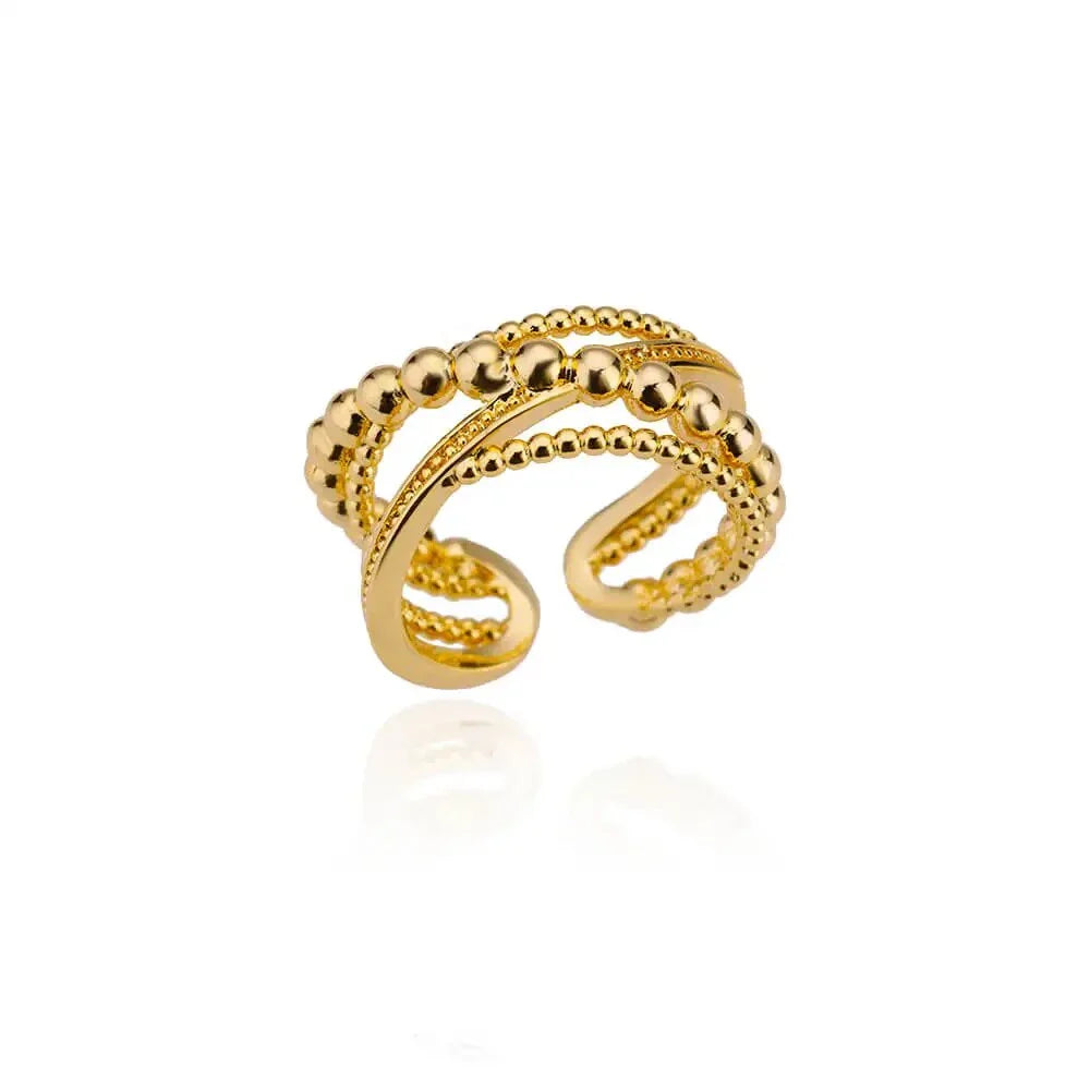 Stainless steel minimalist rings for women in a variety of sizes, showcasing a sleek and sophisticated design