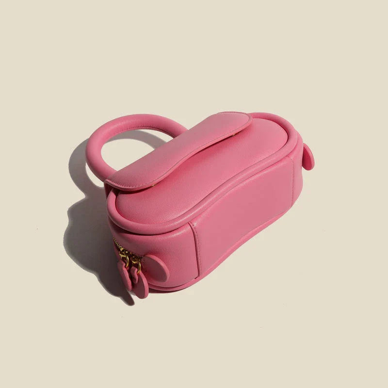 Premium genuine leather macaron-inspired handbag in a range of fashionable colours