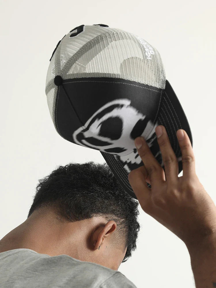 Premium curved mesh baseball cap with adjustable fit and sun protection