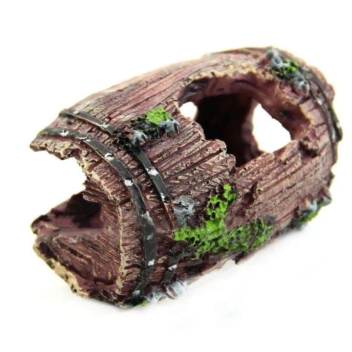 Elegant Artificial Barrel Ornament for Fish Tank, Adds Rustic Charm and Enrichment to Aquarium Decor