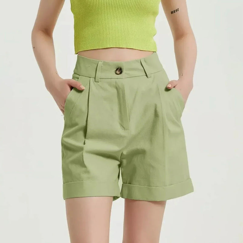 GiftHome UK Stylish High-Waisted Wide-Leg Shorts for Effortless Summer Chic