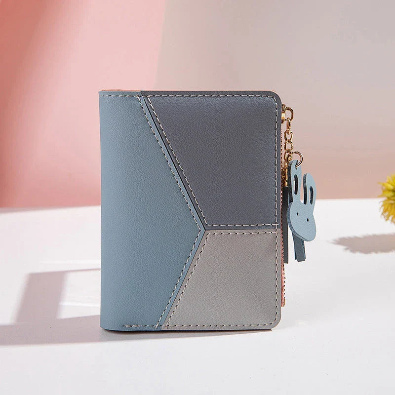 PU Leather Women's Wallet in Black, Blue, and Pink Colours