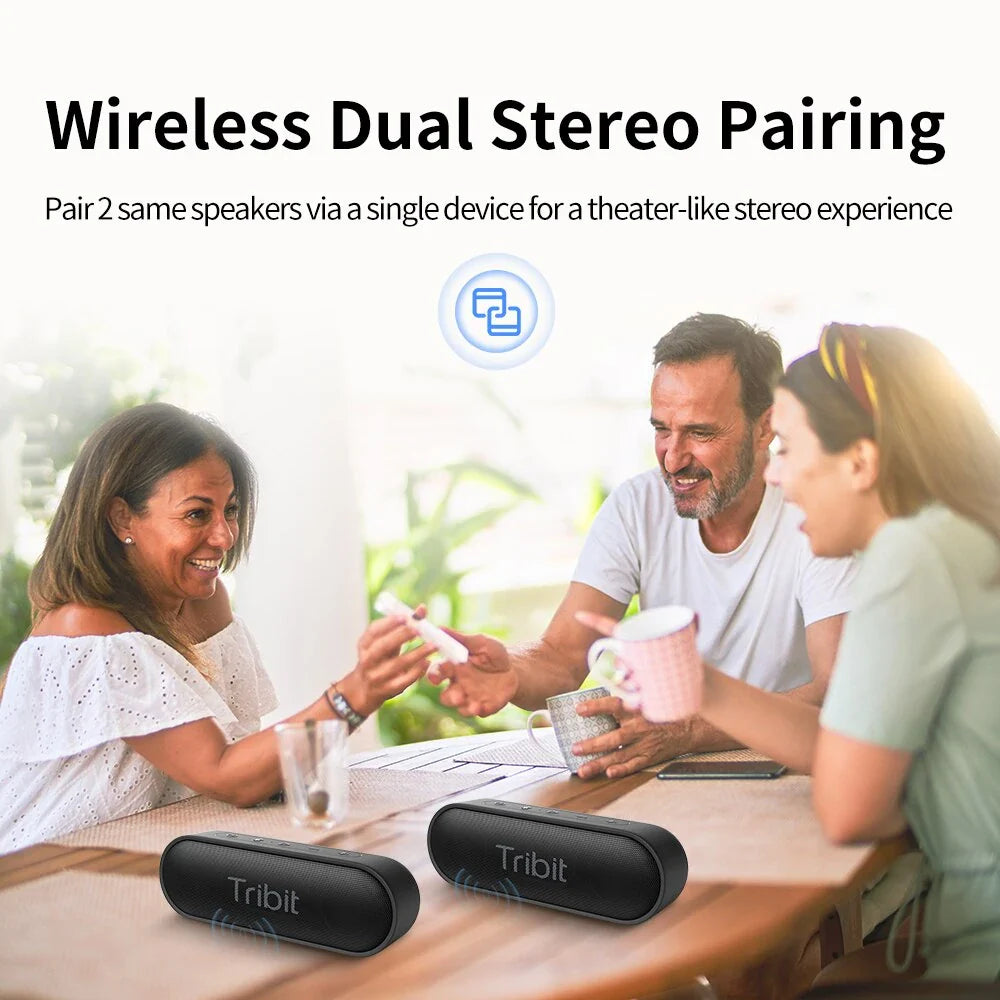 Robust portable Bluetooth speaker with 24-hour playtime, IPX7 waterproof protection, and enhanced bass for superior audio experience