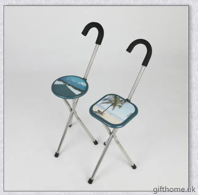 GiftHome UK Stylish Stainless Steel Cane Stool - Built to Last