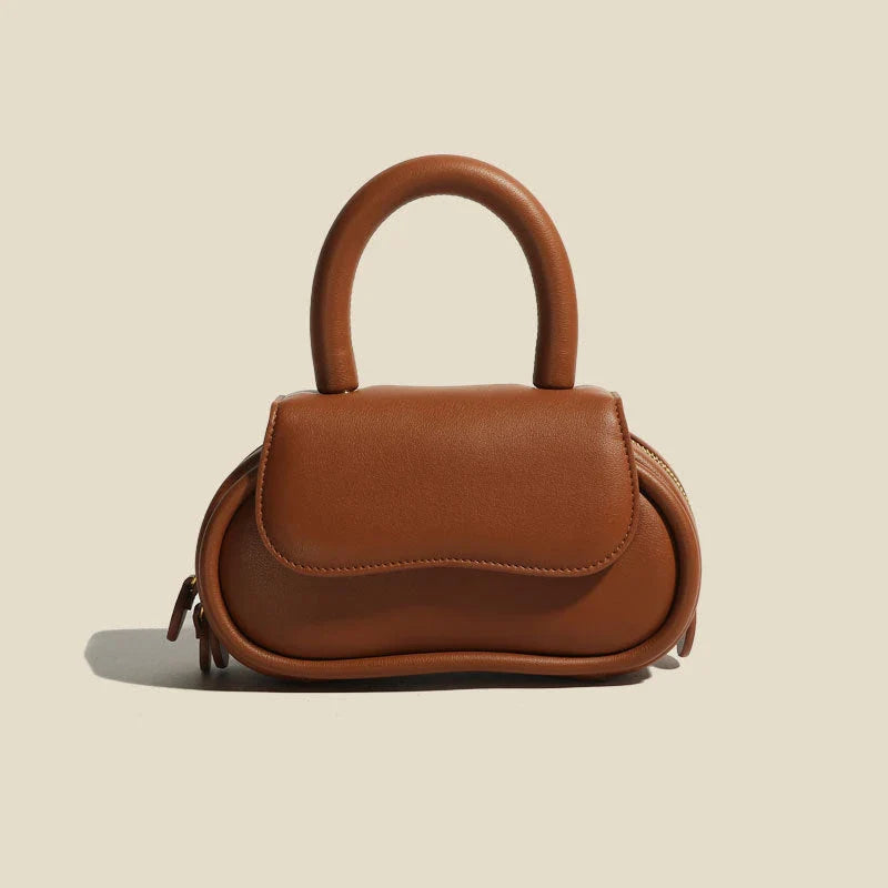 Premium genuine leather macaron-inspired handbag in a range of fashionable colours