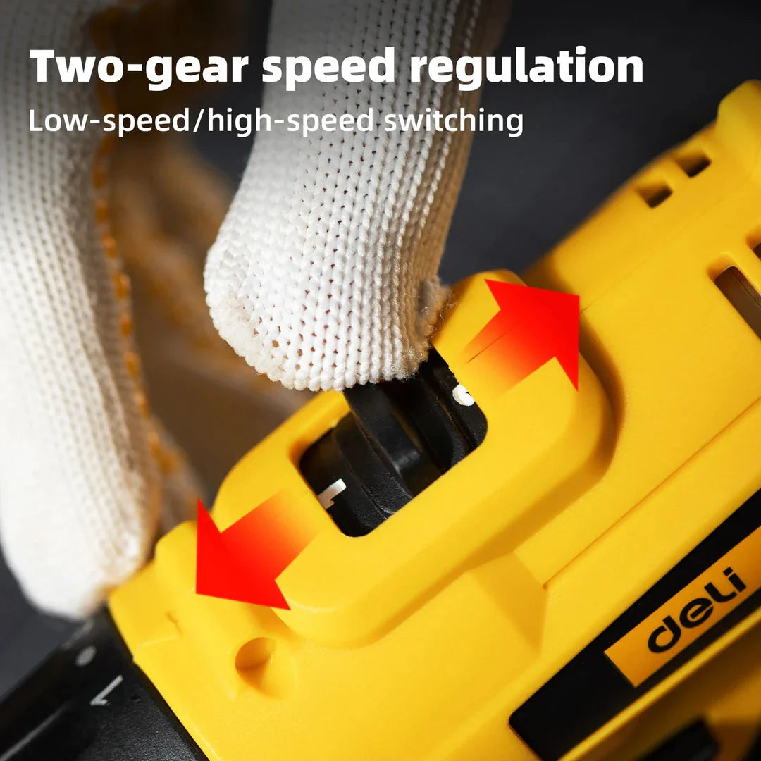 12V Cordless Electric Screwdriver with brushless motor, variable speed control, and LED light for versatile DIY tasks