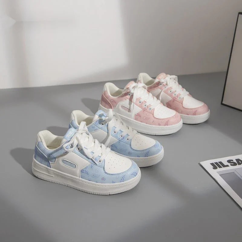Women's All-match Casual Sports Shoes in stylish pink and beige blue colours