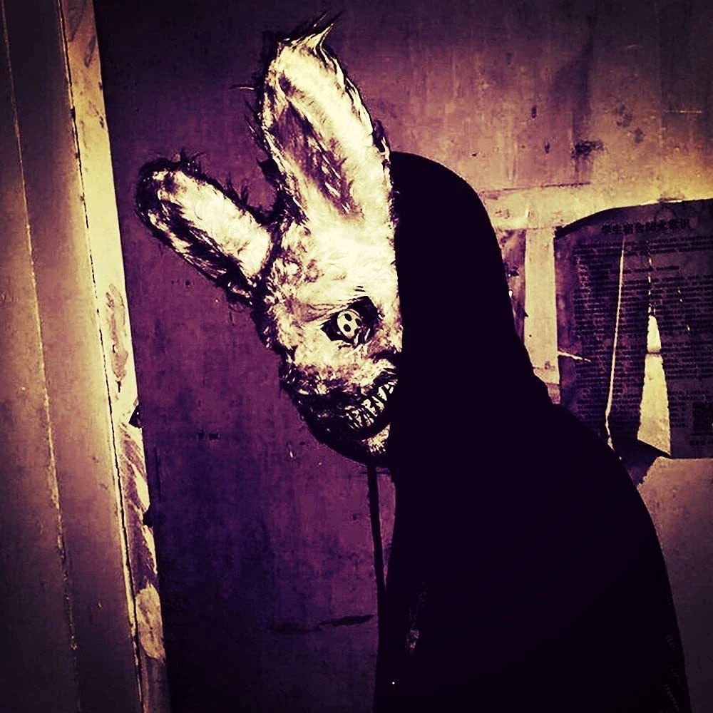 Terrifying Rabbit Mask: Bloody Plush Horror Costume Accessory for Halloween Parties and Events