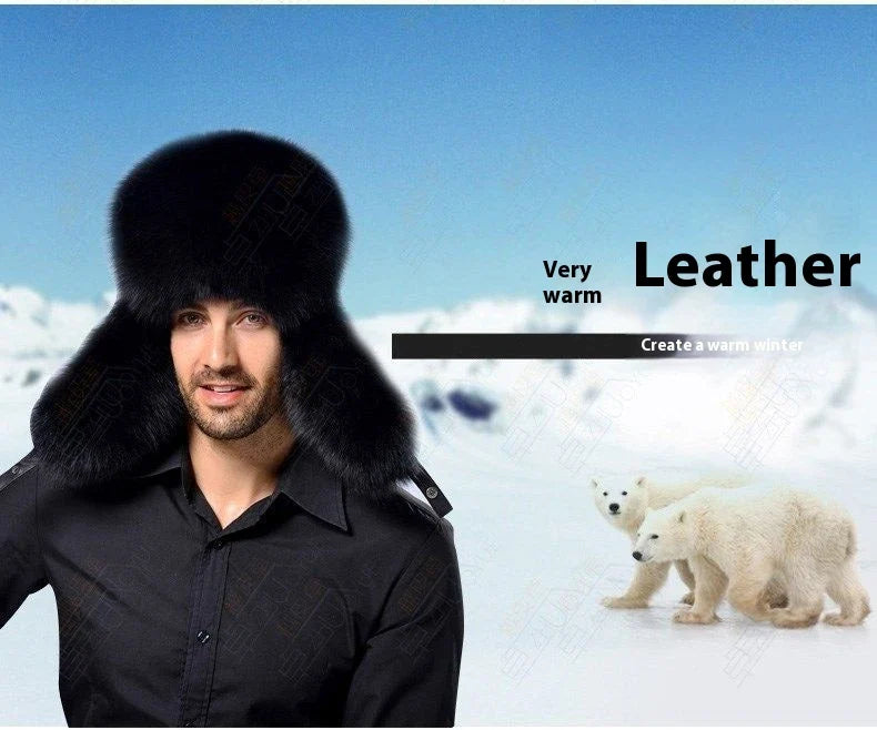 Premium insulated Ushanka hat made of durable artificial leather for optimal warmth and comfort in cold British weather