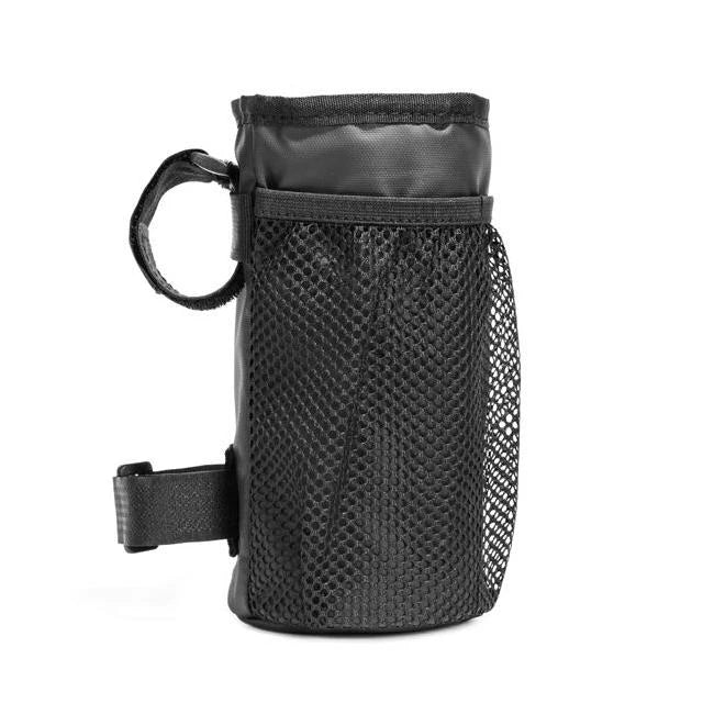 Premium insulated cycling water bottle carrier bag with adjustable strap and three-point fixing for stability