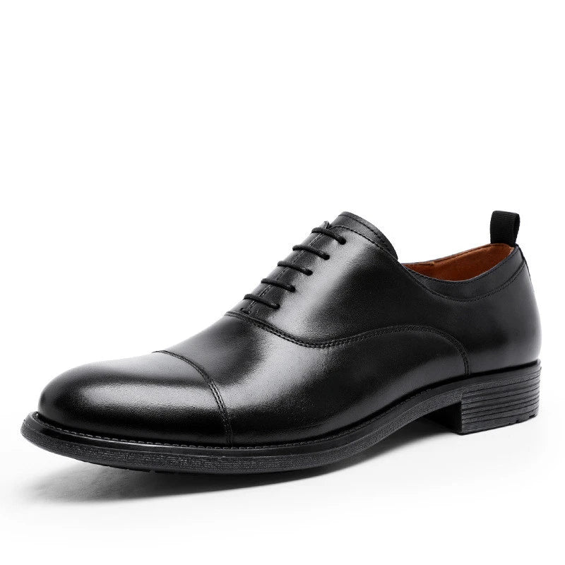 Premium cowhide lace-up shoes with a gradient design, showcasing a modern and sophisticated aesthetic