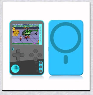 Tinytendo mini gaming console with 500 built-in retro games, compact and portable design, vibrant display, and long-lasting battery life.