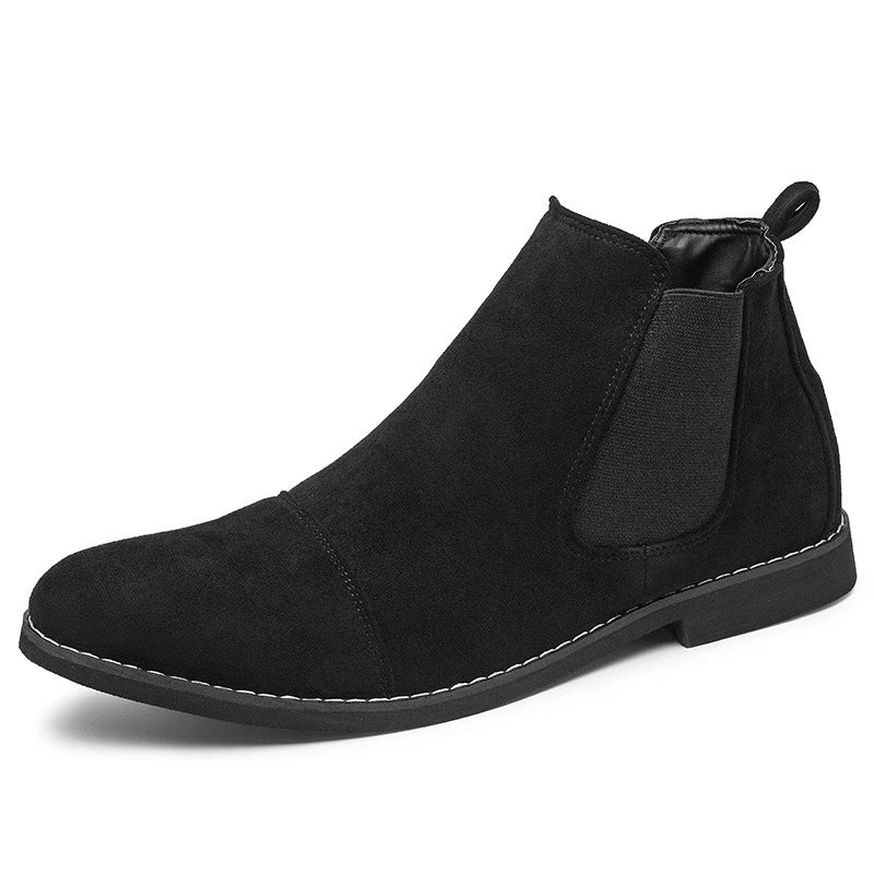 Premium suede high-top casual men's Martin boots with a robust rubber sole and a timeless silhouette