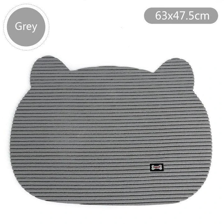 Premium PVC non-slip cat toilet mats in brown and grey colours, designed for safety and style in your feline friend's bathroom.