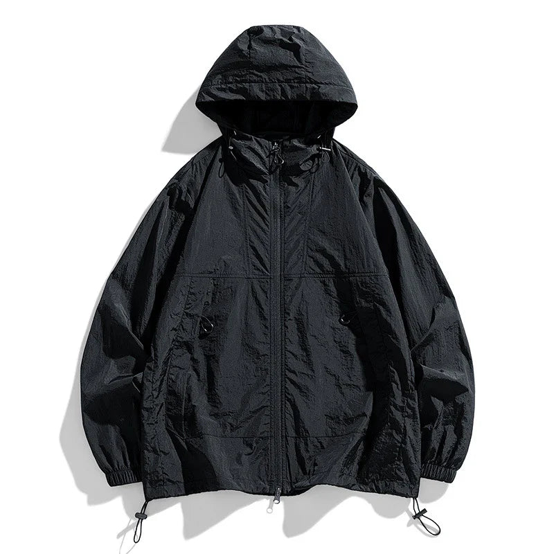 A lightweight, versatile outdoor jacket made from premium nylon fabric, perfect for British adventures and outdoor activities.