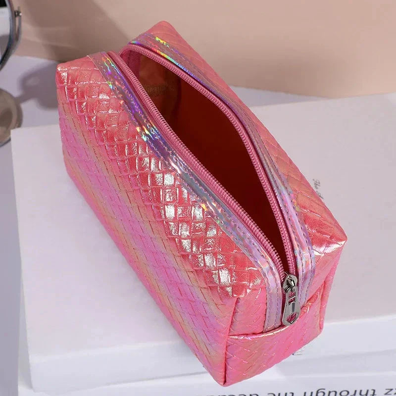 Premium waterproof cosmetic bag with stylish candy-coloured designs, perfect for British travellers