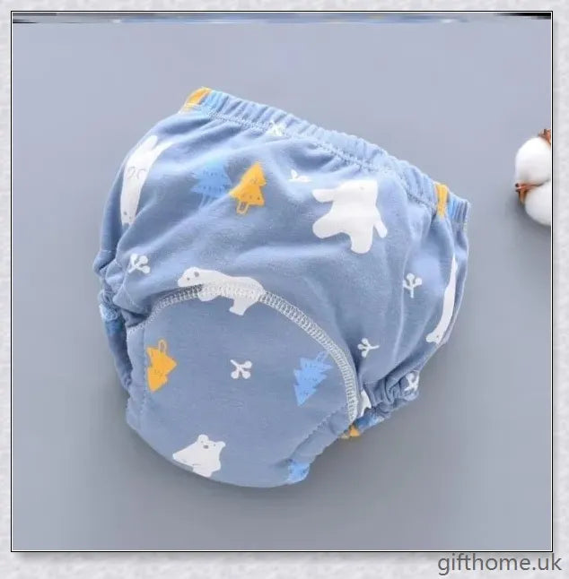 Breathable and waterproof reusable baby nappy pants made of 100% organic cotton fabric