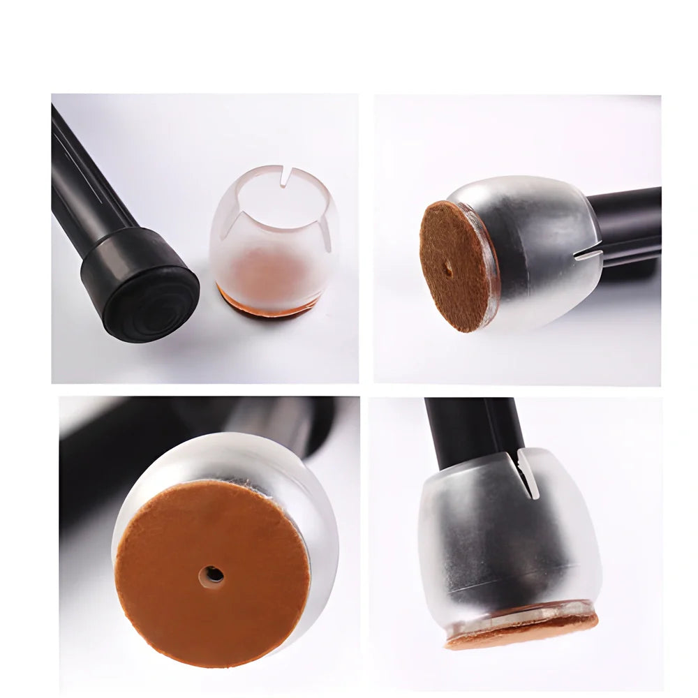Premium furniture leg protectors in various styles, designed to safeguard floors from scratches and scuffs while enabling easy furniture movement.