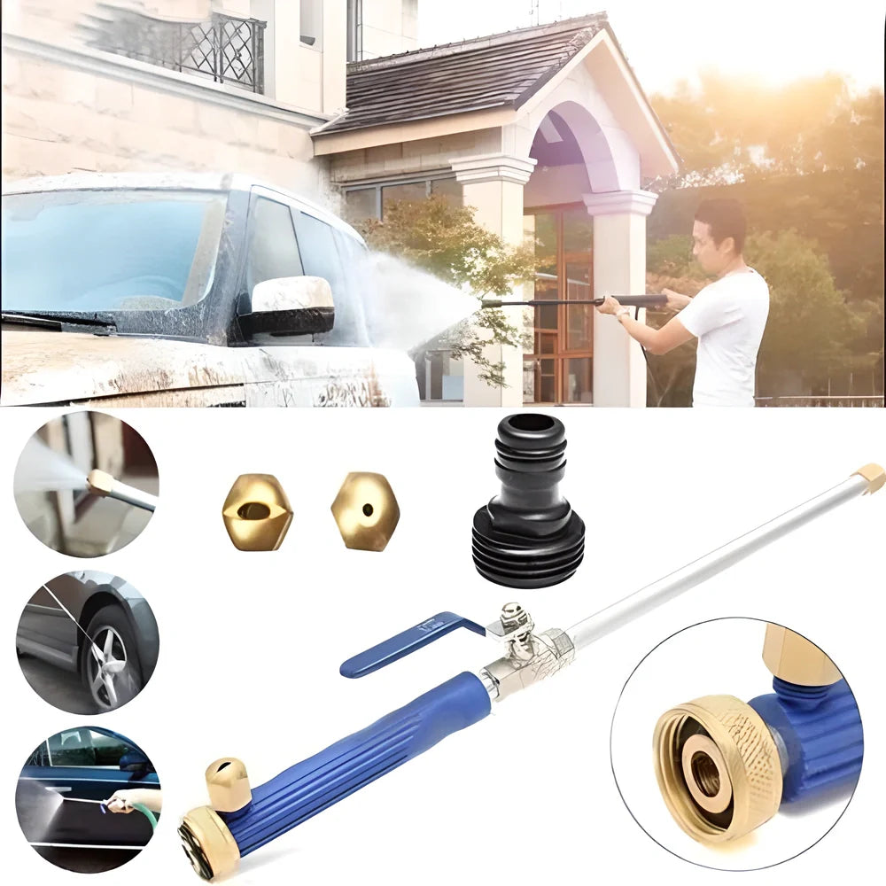 Powerful High-Pressure Water Gun that transforms your ordinary garden hose into a professional cleaning tool