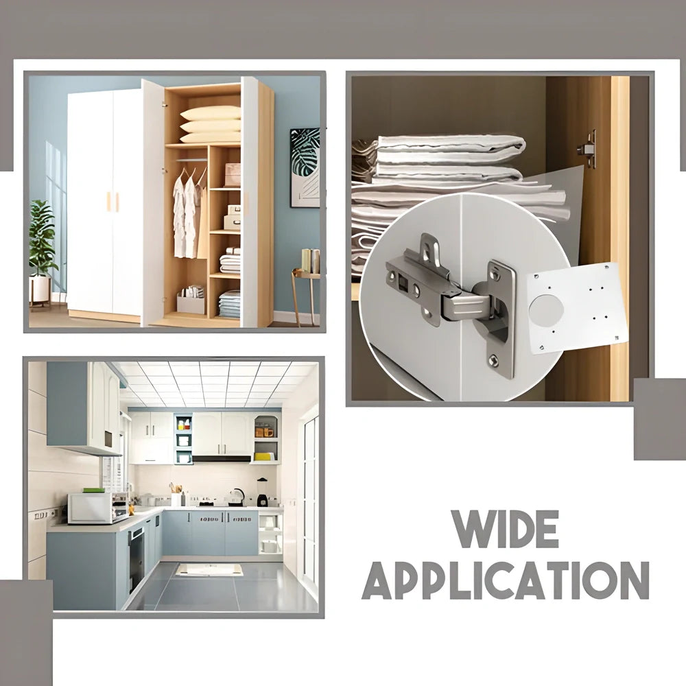 Premium Hinge Repair Kit - High-Quality Stainless Steel Plate for Quick and Easy Furniture Hinge Repair