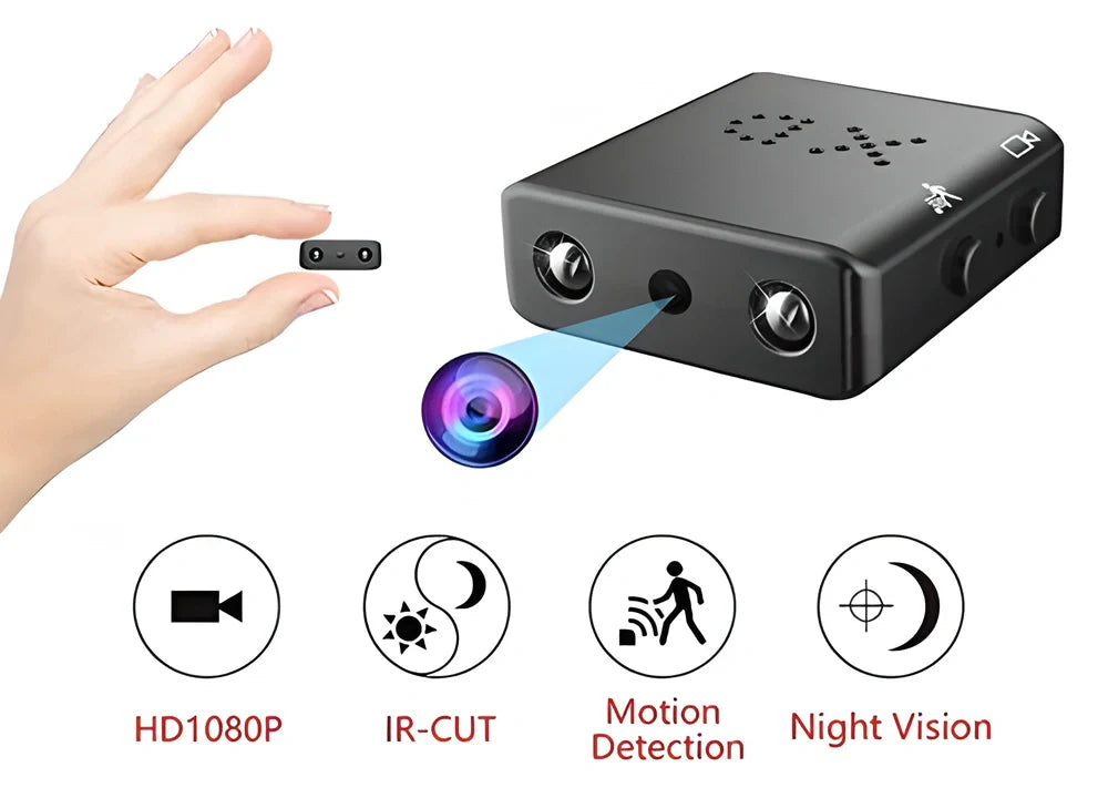 HomeSecurity HD 1080P Night Vision and Motion Detection Mini Camera Recorder with high-quality video, extended night vision, and intelligent motion sensing capabilities