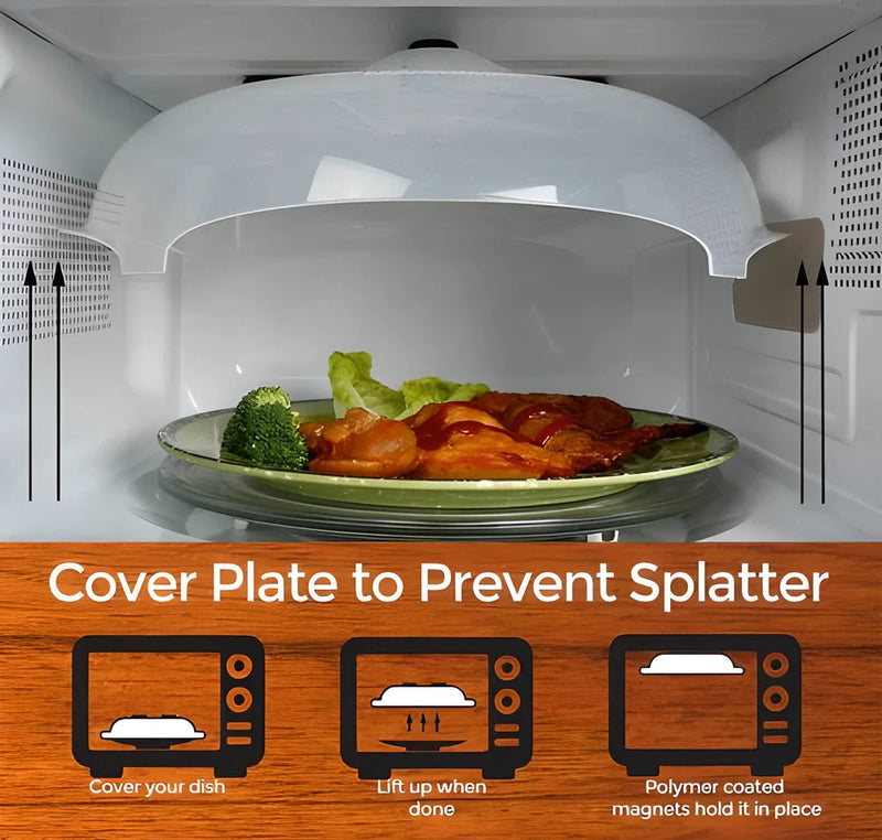 GiftHome UK Magnetic Microwave Splatter Guard - Convenient Kitchen Accessory