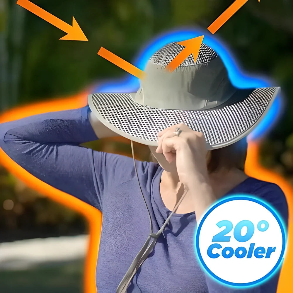 IceHat™ UV Protection Self Cooling Ice Cap - Innovative cooling technology, superior UV protection, and adjustable, breathable design for all-day comfort.