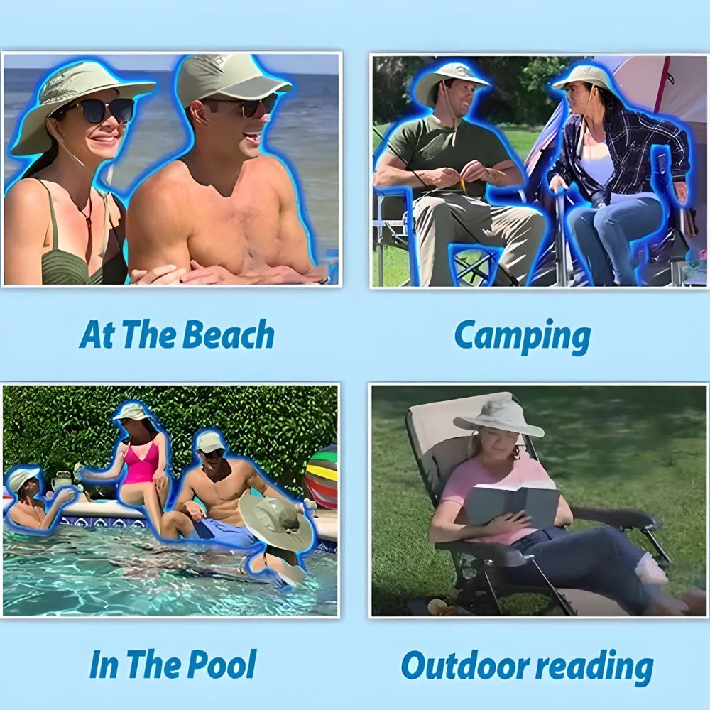 IceHat™ UV Protection Self Cooling Ice Cap - Innovative cooling technology, superior UV protection, and adjustable, breathable design for all-day comfort.