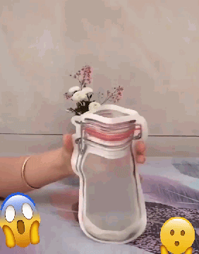 GiftHome UK ECOJAR™ BPA-free Reusable Mason Jar Ziplock Bags for Food Storage