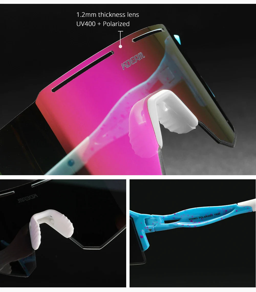 BARCUR Ultralight TR90 Polarised Sunglasses with durable frames and glare-reducing lenses for men's outdoor activities