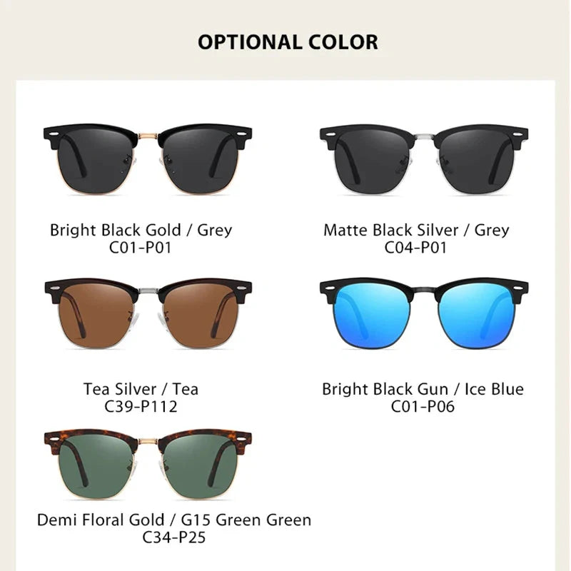 Foldable polarised sunglasses with acetate frames and Polaroid lenses, providing UV protection and glare reduction for driving and outdoor activities.