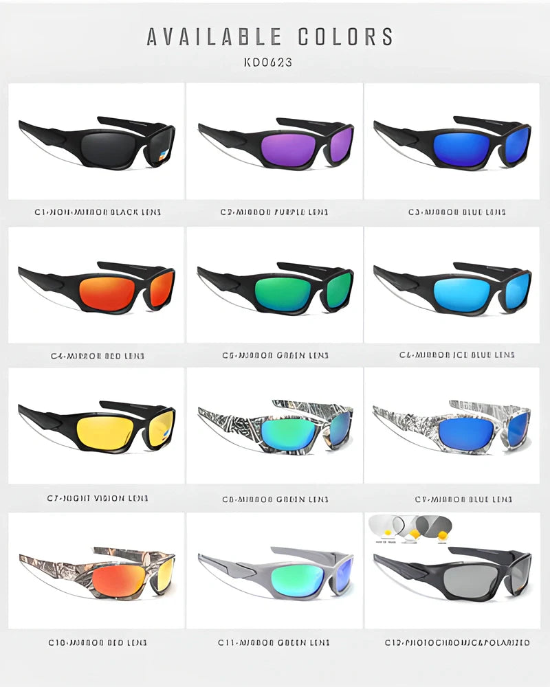 KDEAM Adventurous Polarized Sunglasses with UV400 protection, HD lens technology, and a flexible, lightweight frame