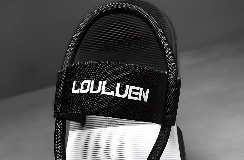 A pair of versatile 2-in-1 lightweight and durable sandals/flip-flops in black, army green, and dark blue colours