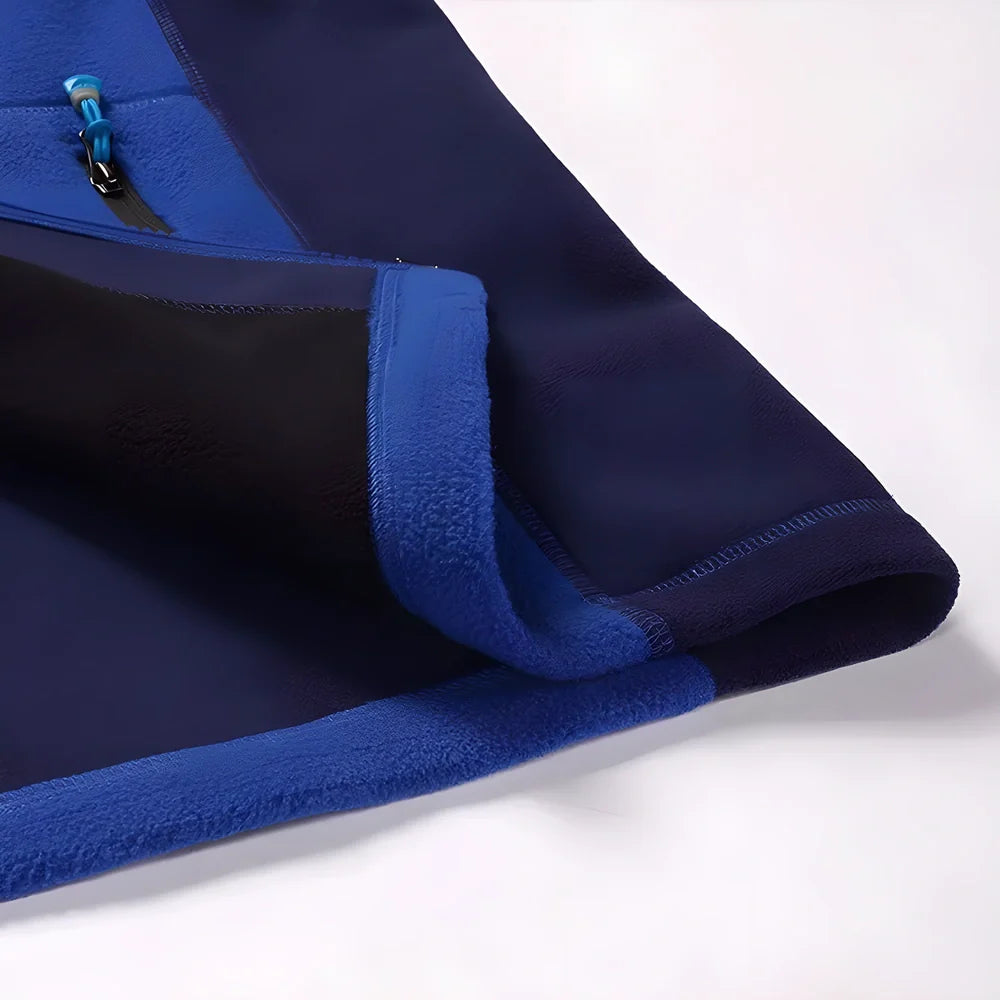 Outdoor Sleeveless Fleece Vest Jacket in blue, green, black, and red colours with size options from L to 4XL