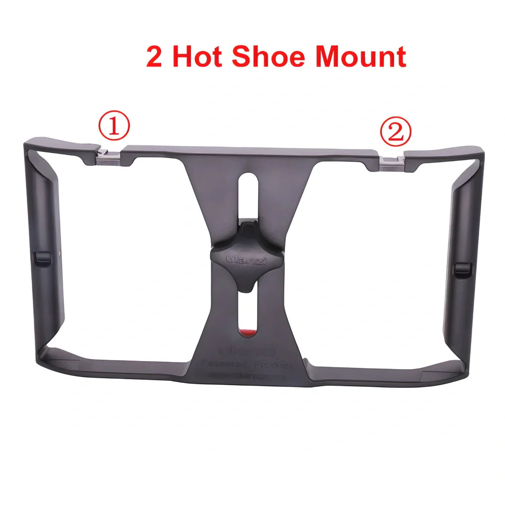 A sturdy, aluminium alloy smartphone video rig with accessories for professional-quality video and photography