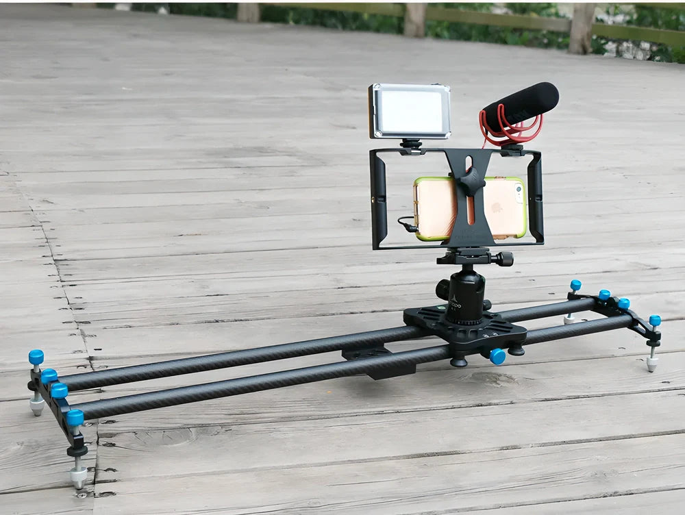 A sturdy, aluminium alloy smartphone video rig with accessories for professional-quality video and photography
