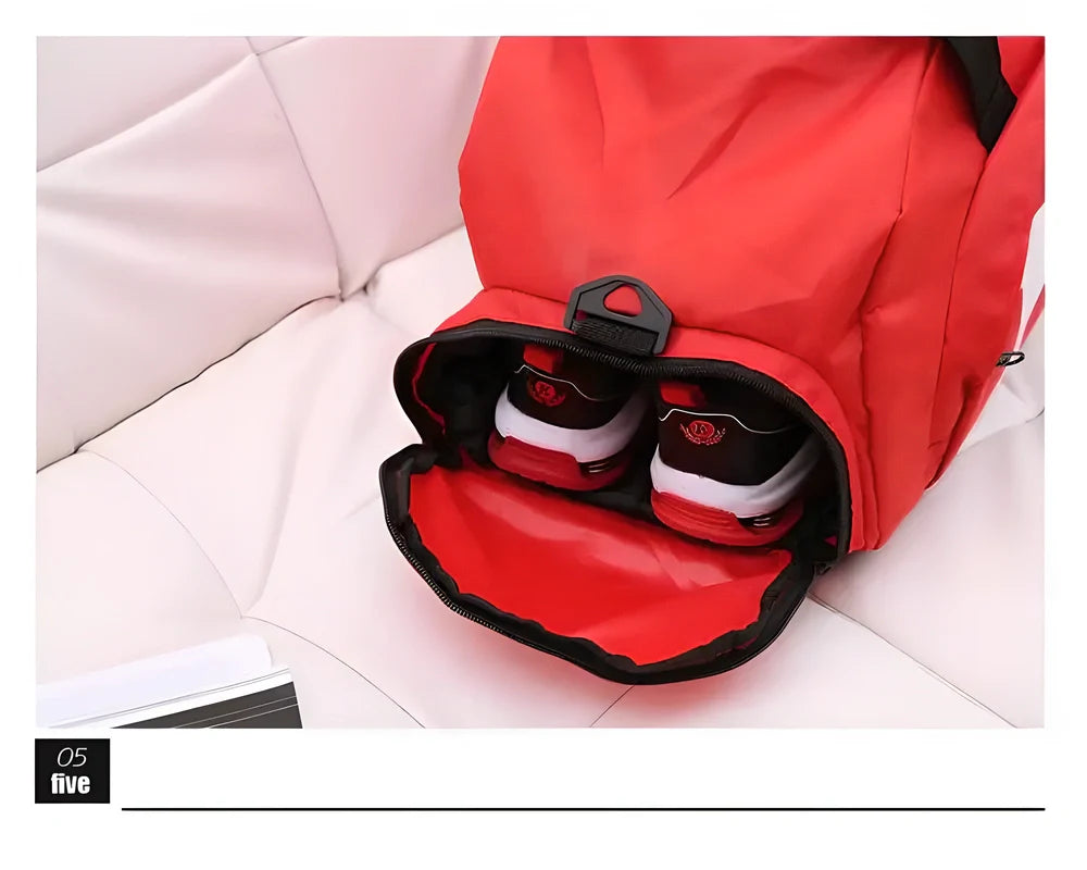 Premium waterproof gym bag in various colours, featuring a spacious 36L to 55L capacity and versatile carry options for workouts, sports, and travel.