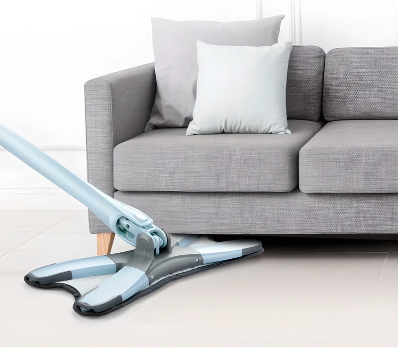 GiftHome UK Touchless X-Type Microfiber Mop - Automatic Self-Wringing for Effortless Cleaning