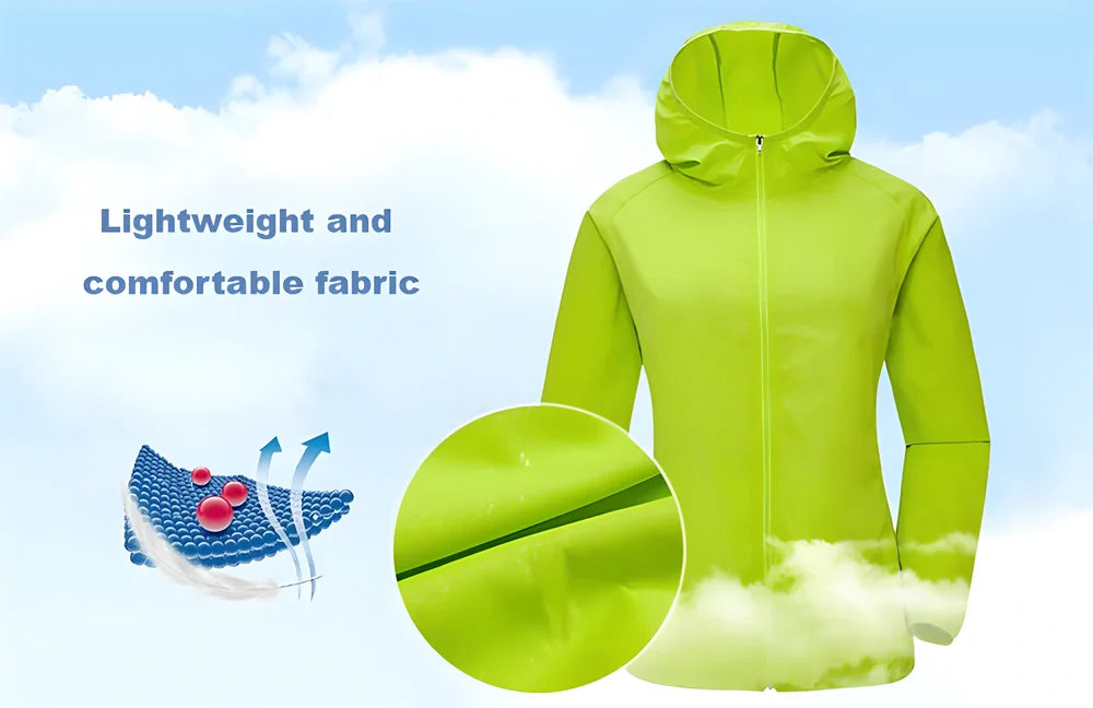 Ultra-Lightweight Water-Resistant Windbreaker Jacket in Black, available in a range of colours and sizes